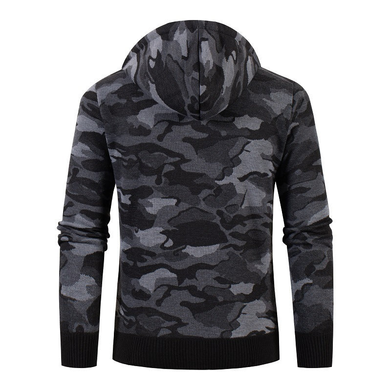 Herren moderne Kapuzenjacke mit Fleece-Futter Echoarchiv