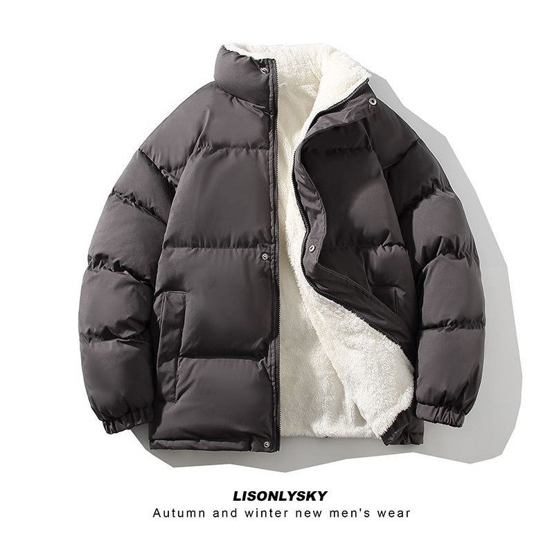 Herren nan gefütterte Winter-Steppjacke mit Teddyfutter, hohem Stehkragen und verdeckter Druckknopfleiste Echo Archiv