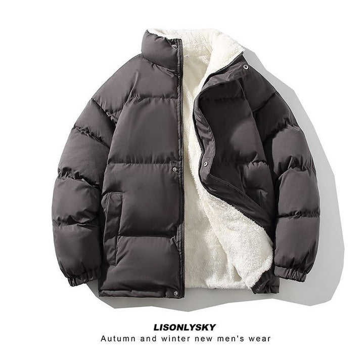 Herren nan gefütterte Winter-Steppjacke mit Teddyfutter, hohem Stehkragen und verdeckter Druckknopfleiste Echo Archiv