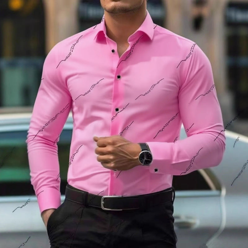 Herren elegante Hemden mit modischem Druck Echoarchiv