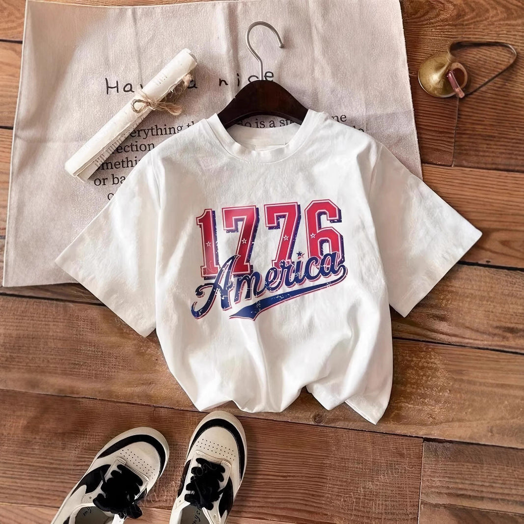 Damen lässiges T-Shirt mit auffälligem Vintage-Print Echo Archiv