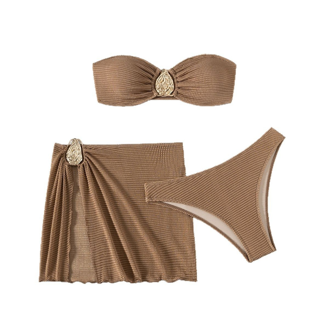 Damen Bandeau-Bikini-Set mit schickem Faltendetail Echo Archiv
