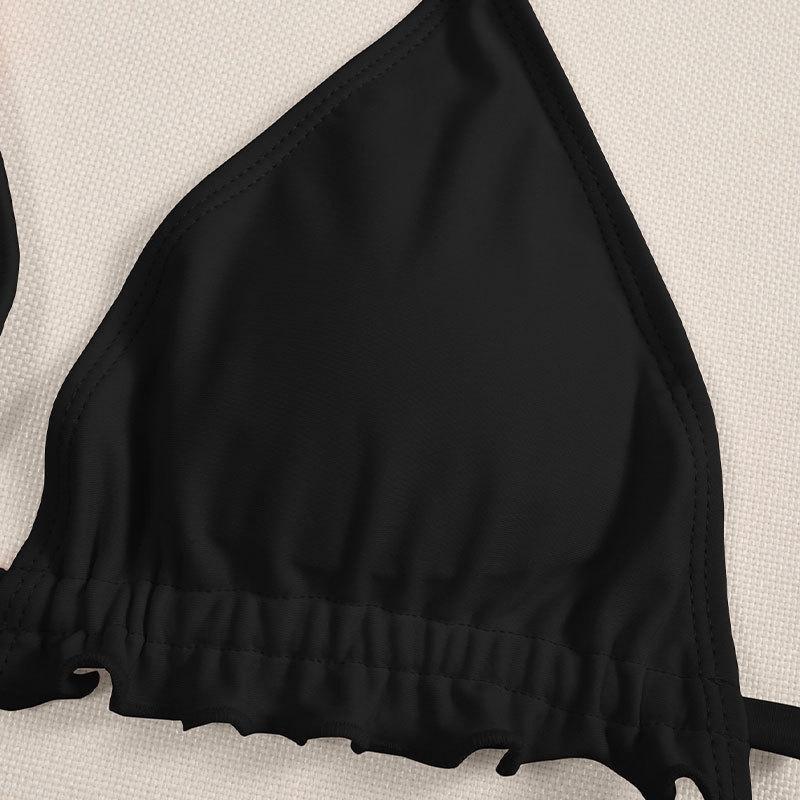 Damen Triangel-Bikini mit Rüschen und verstellbaren Bändern Echo Archiv