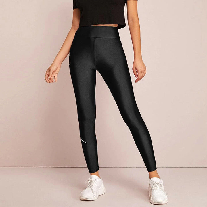 Damen Sportleggings mit inspirierendem Schriftzug und hohem Bund Echoarchiv