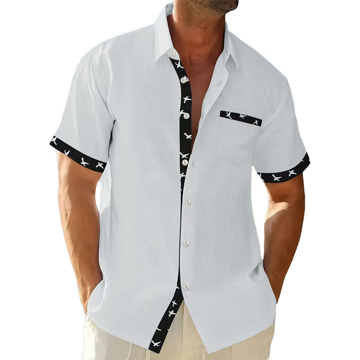 Herren Kurzarmhemd mit stilvollem Kragen und modernem Design Echoarchiv