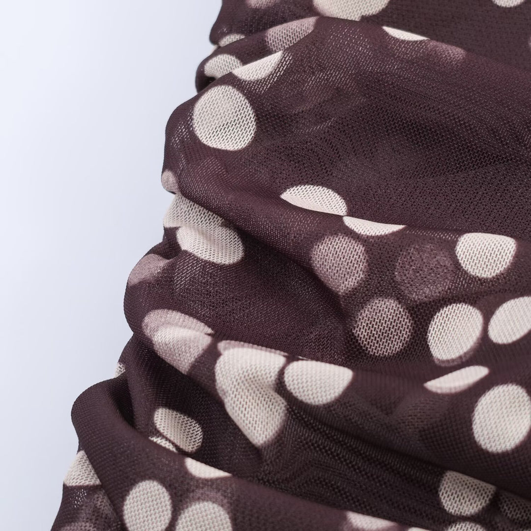Damen Maxikleid mit floralem Rüschenversatz und elegantem V-Ausschnitt Echo Archiv