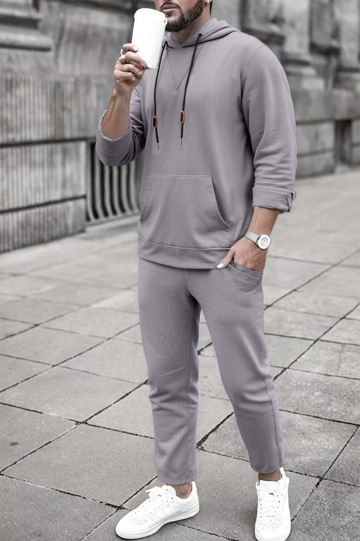 Herren Freizeit Hoodie und Jogginghose Set Echoarchiv