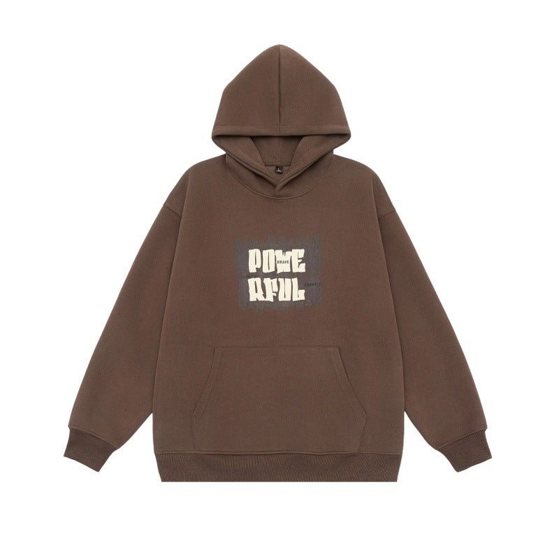 Unisex Oversized Kapuzenpullover mit Kängurutasche und markantem Frontprint Echoarchiv
