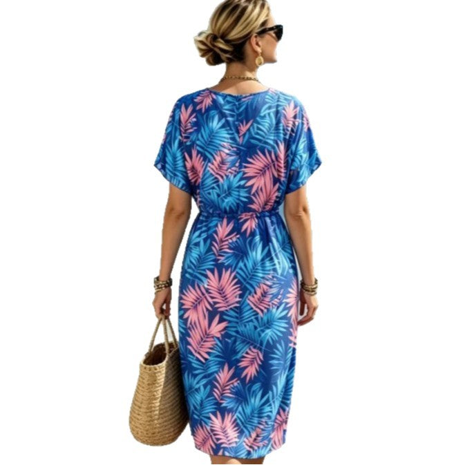 Damen Strandkleid mit elastischem Taillenbund Echo Archiv