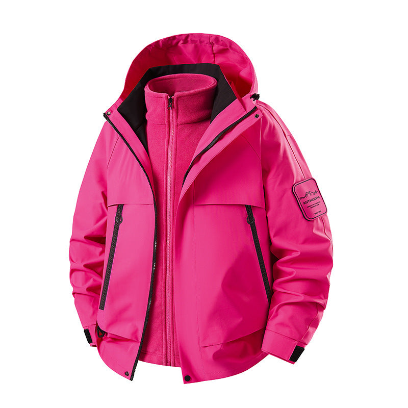 Herren Zwei‑in‑eins wasserdichter Winterparka mit abnehmbarer Fleece‑Innenjacke Echoarchiv