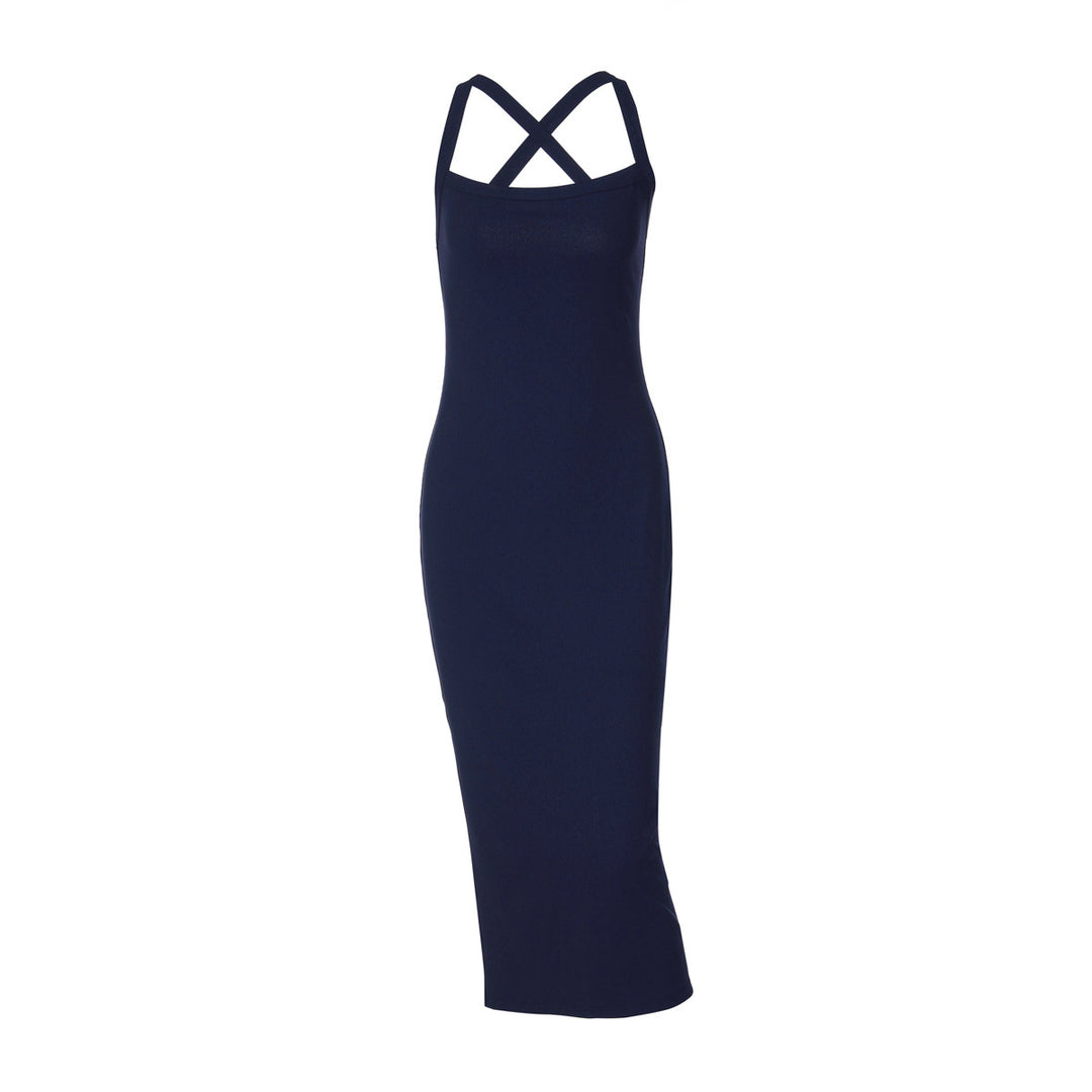 Damen figurbetontes Maxikleid mit raffinierter Schulterpartie Echo Archiv