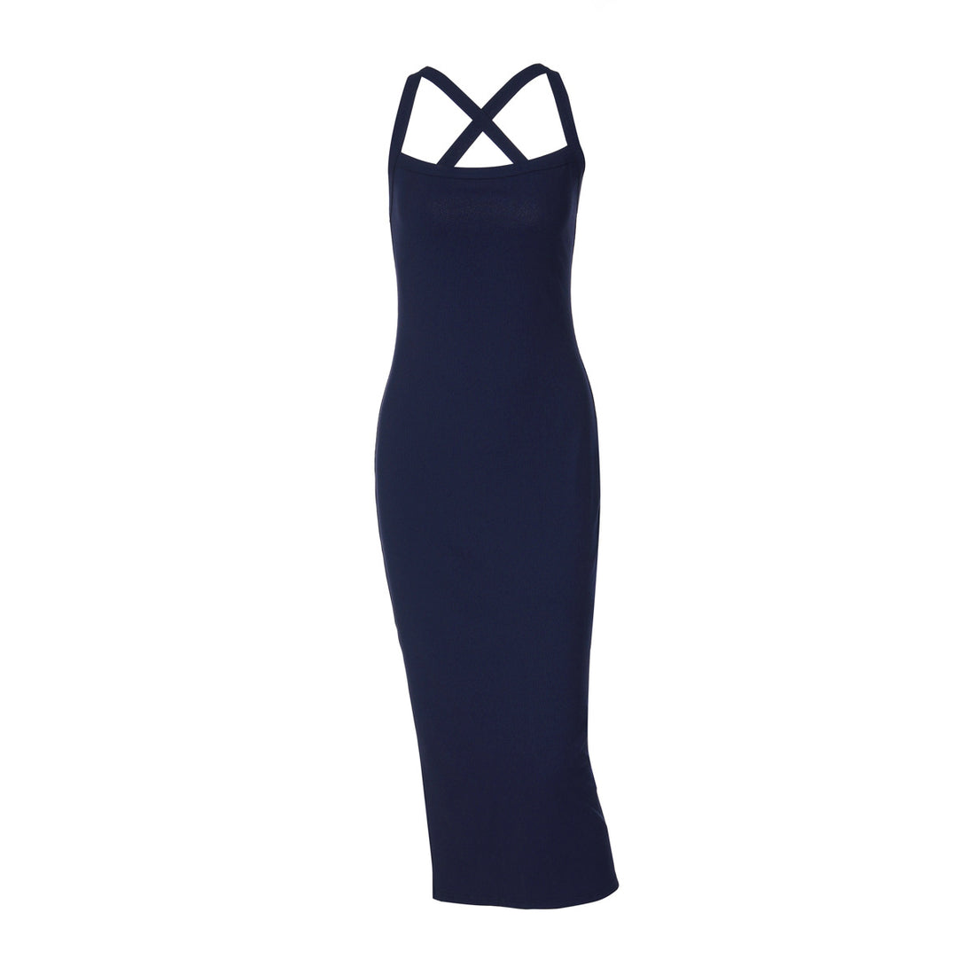 Damen figurbetontes Maxikleid mit raffinierter Schulterpartie – Valéora