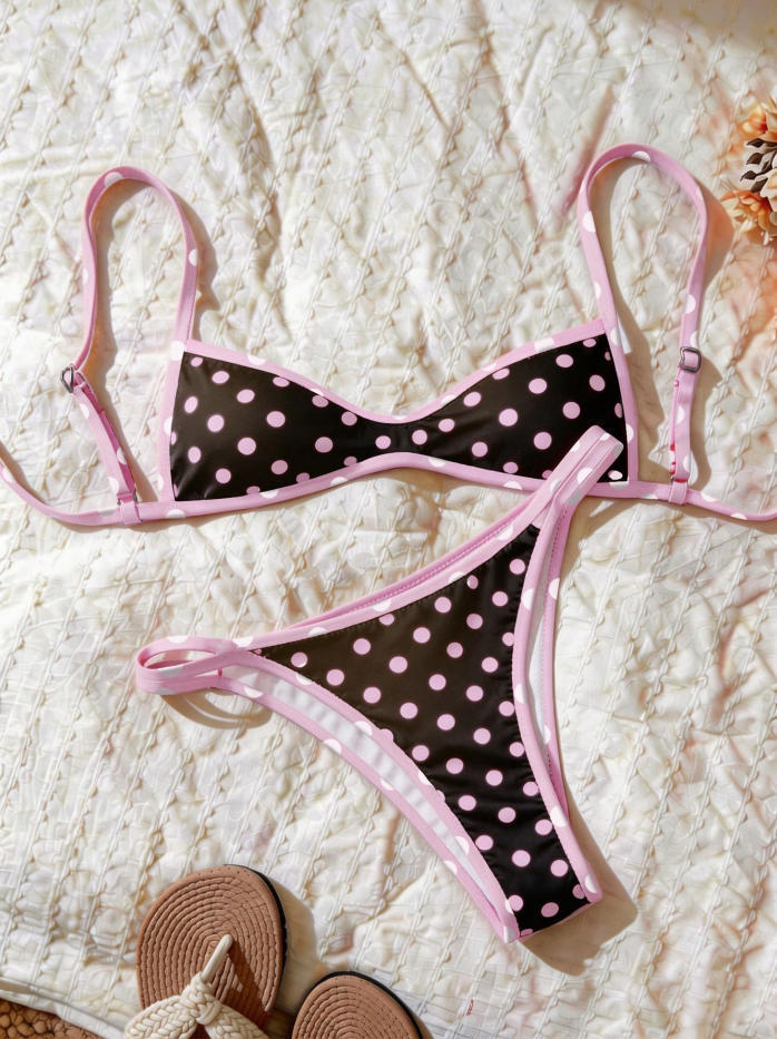 Damen Zweiteiliger Bikini mit elegantem Streifenmuster Echo Archiv