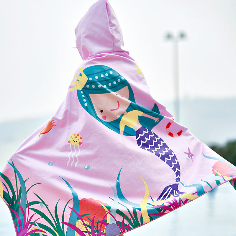 Unisex Strandponcho mit Hai-Motiv Echo Archiv
