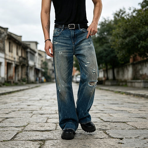 Herren Weite, Ripped Jeans Echoarchiv