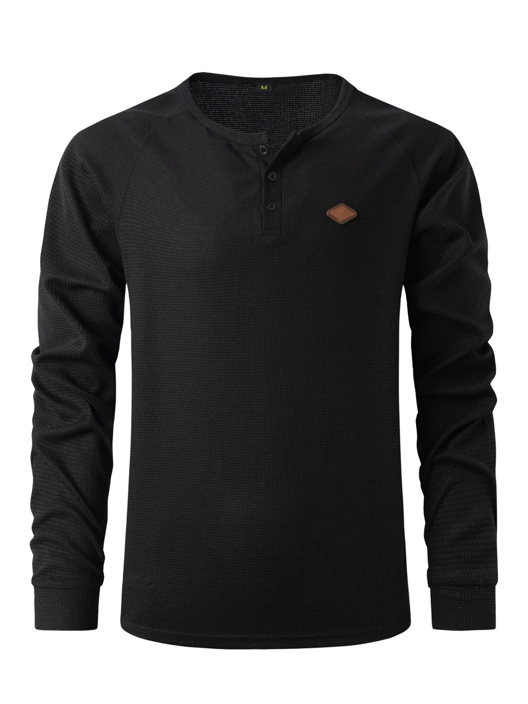 Herren Langarmshirt mit Knopfleiste und strukturiertem Design Echoarchiv