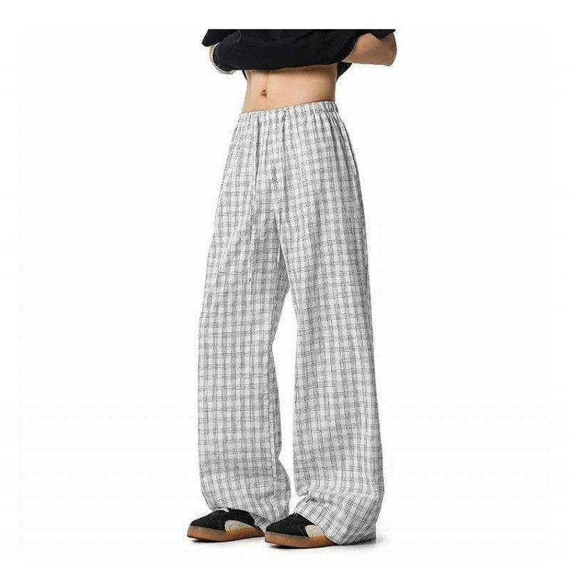 Damen Weit geschnittene Karohose Echoarchiv