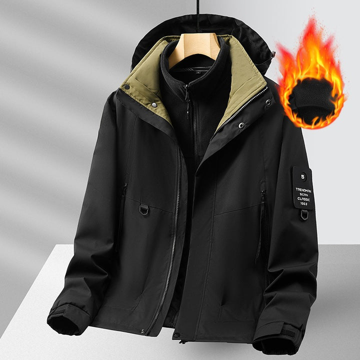 Herren Fleecejacke mit hohem Kragen Echo Archiv