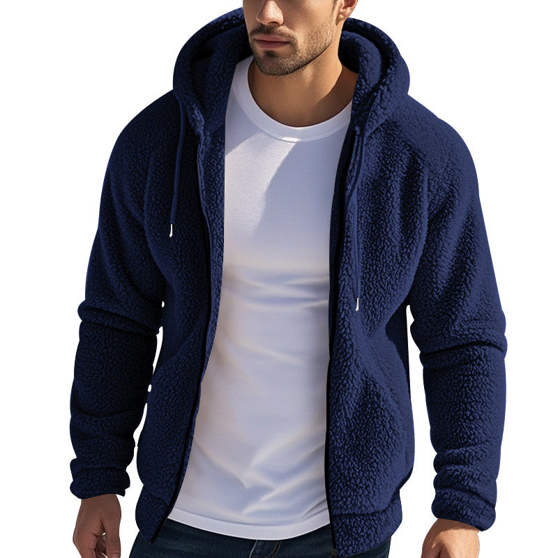 Herren Fleece-Kapuzenjacke mit weichem Material und praktischen Taschen Echoarchiv
