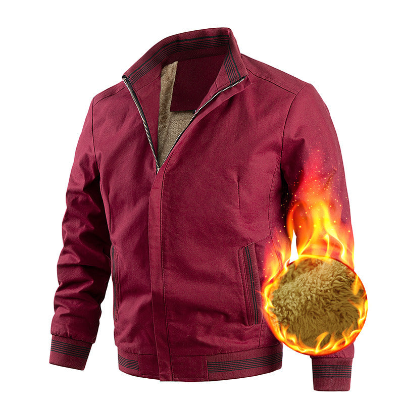 Herren Thermo-Canvas-Blouson mit weichem Teddyfutter und hochschließendem Stehkragen Echo Archiv