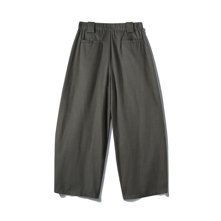 Damen Weite Culotte-Hose mit hohem Bund, Plissee-Detail und Utility-Panel Echoarchiv