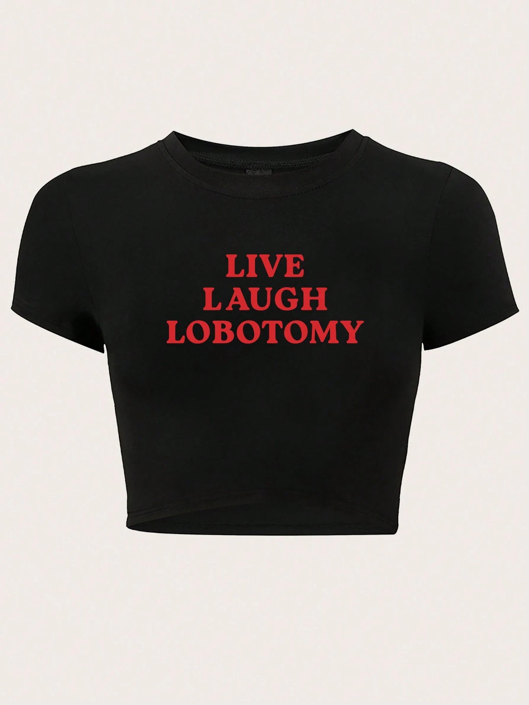 Damen Crop-T-Shirt mit kreativem Aussage-Design Echo Archiv