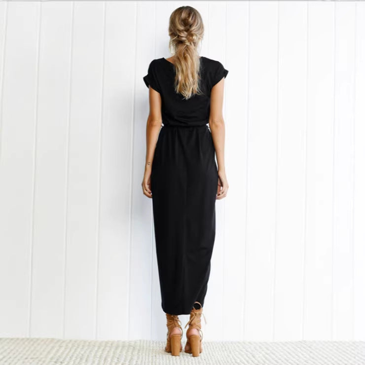 Damen Midikleid mit eleganter Wickeloptik und seitlichem Schlitz Echo Archiv