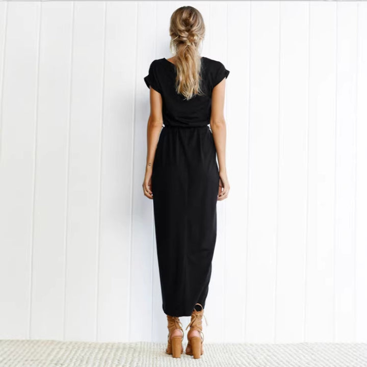 Damen Midikleid mit eleganter Wickeloptik und seitlichem Schlitz Echo Archiv