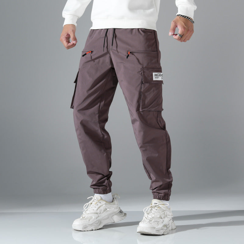 Herren Utility-Cargohose im Joggerstil mit elastischem Bund, Multifachtaschen & Reißverschlusstaschen Echo Archiv