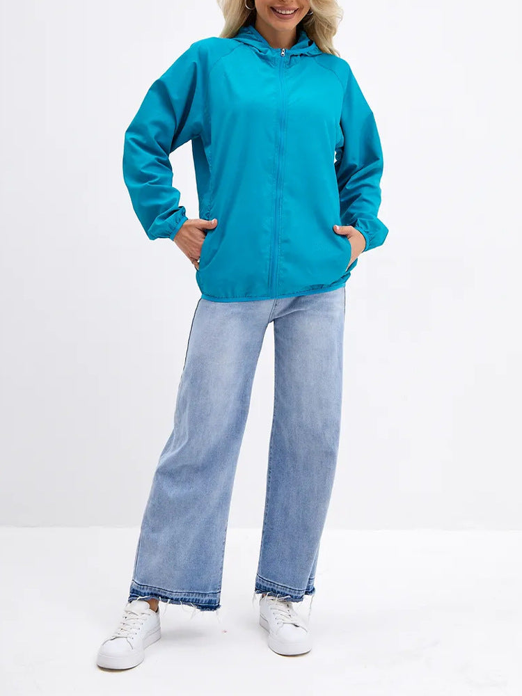 Damen Leichte Übergangsjacke mit Kapuze