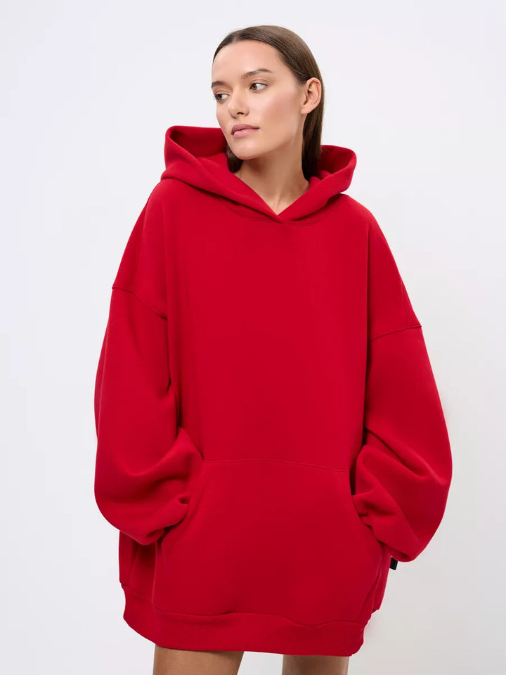 Damen Oversized Kapuzenpullover mit extra weitem Schnitt und Kängurutasche – Auréline