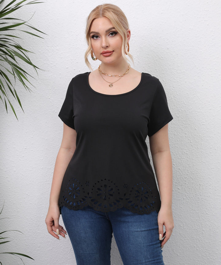 Damen Oberteil mit floralem Lochmuster Echo Archiv