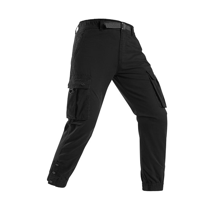 Herren Konisch geschnittene Utility‑Cargohose mit Tunnelzugbund, integriertem Gürtel und Mehrfachtaschen Echo Archiv