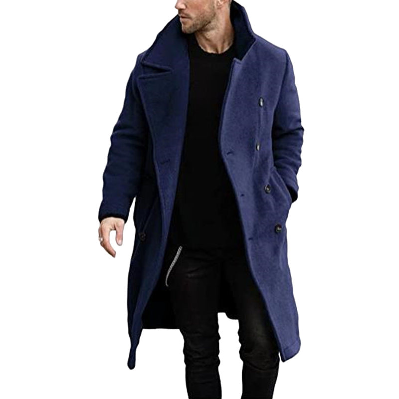 Herren eleganter Mantel mit breitem Kragen Echoarchiv