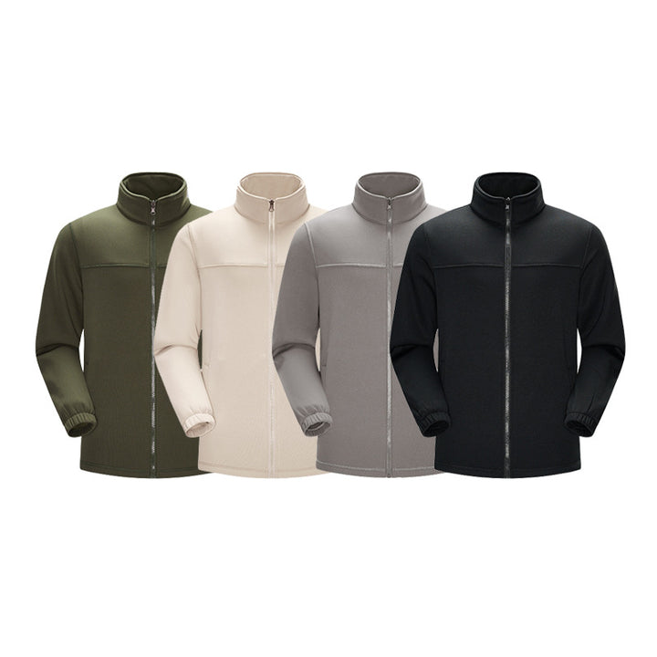 Herren Thermo-Fleece-Softshelljacke mit Stehkragen, Frontreißverschluss und elastischen Bündchen Echo Archiv