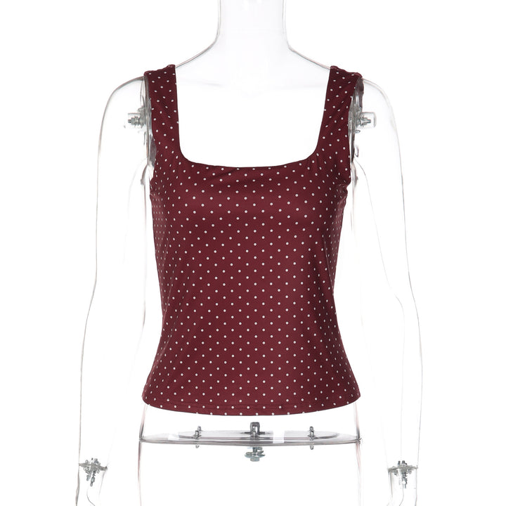 Damen Polka-Dots Crop-Top Echo Archiv