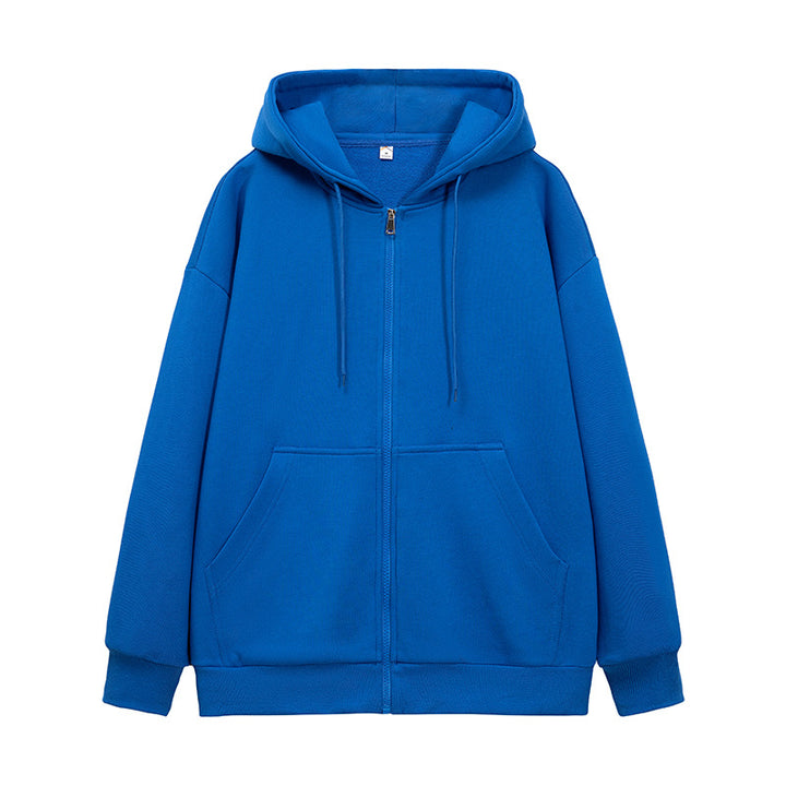 Unisex Oversize Kapuzen-Sweatjacke mit durchgehendem Reißverschluss, Kängurutaschen und gerippten Bündchen Echo Archiv