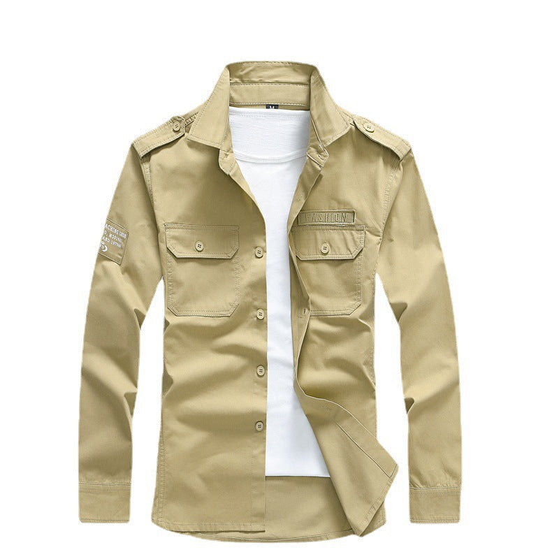 Herren Modische Baumwollhemdjacke mit praktischen Taschen Echo Archiv