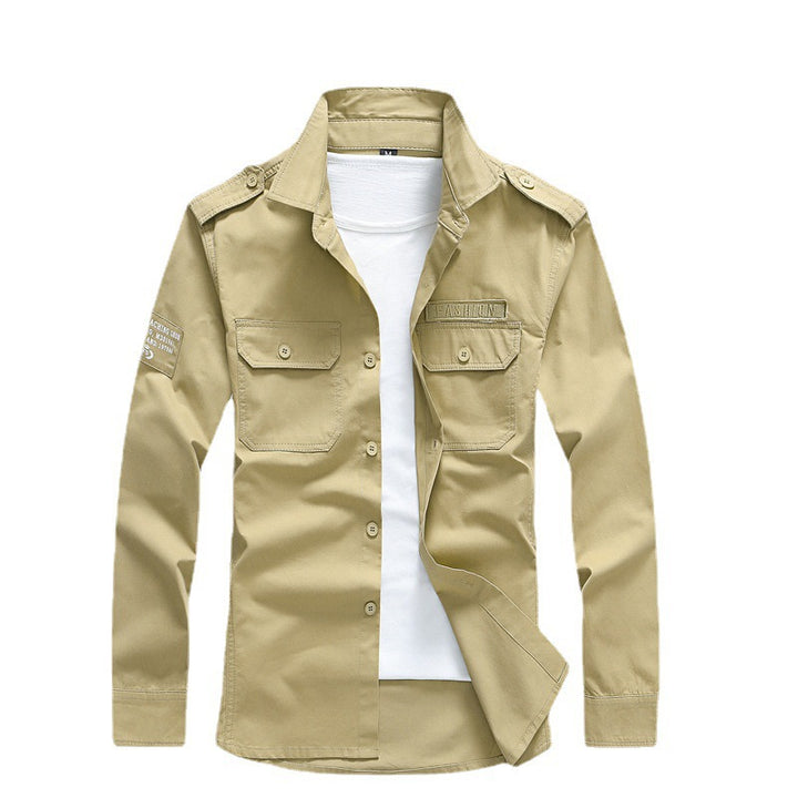 Herren Modische Baumwollhemdjacke mit praktischen Taschen Echo Archiv