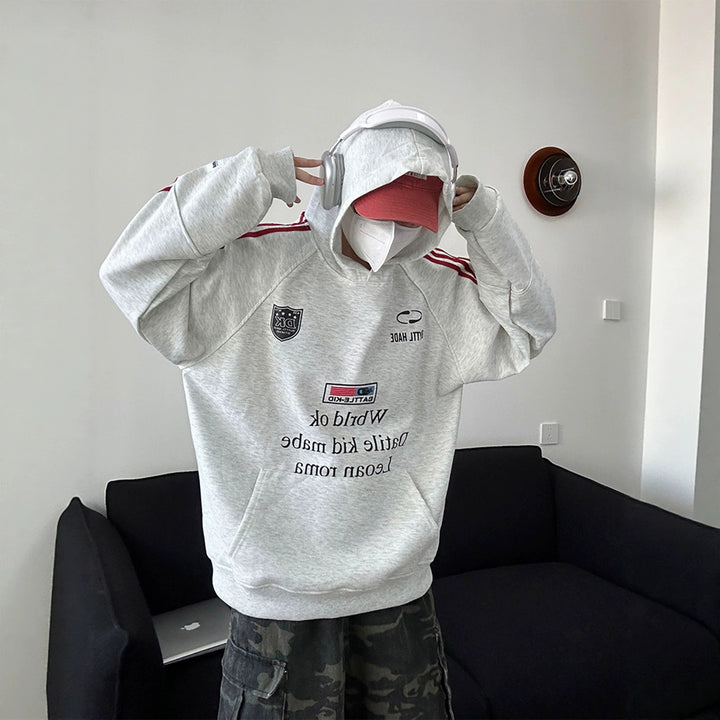 Unisex Urbaner Kapuzenpullover mit kreativen Grafiken Echoarchiv