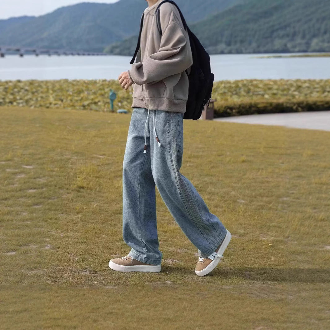 Damen Weitgeschnittene Jeans mit Details Echoarchiv