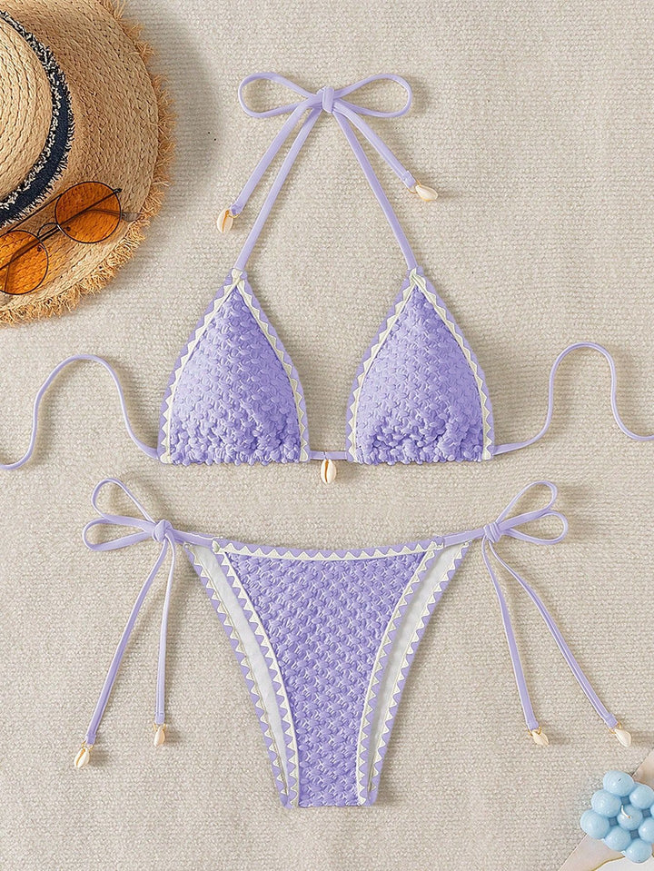 Damen Triangel-Bikini mit zarten Muschelverzierungen Echo Archiv