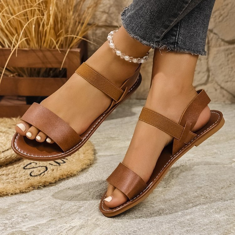 Damen Sandalen mit elegantem Riemen-Design und verstellbarem Knöchelverschluss Echoarchiv