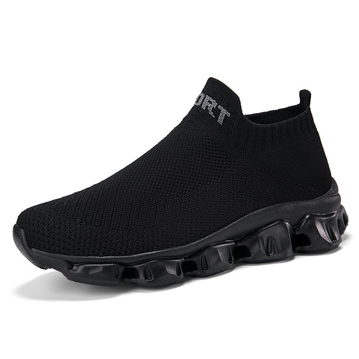 Unisex nan nahtloser Strick-Slip-On mit sockenähnlichem Schaft und skulpturierter Dämpfungssohle Echo Archiv