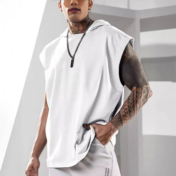 Herren Kapuzen-Tanktop mit modischem Schnitt und praktischer Kängurutasche Echoarchiv