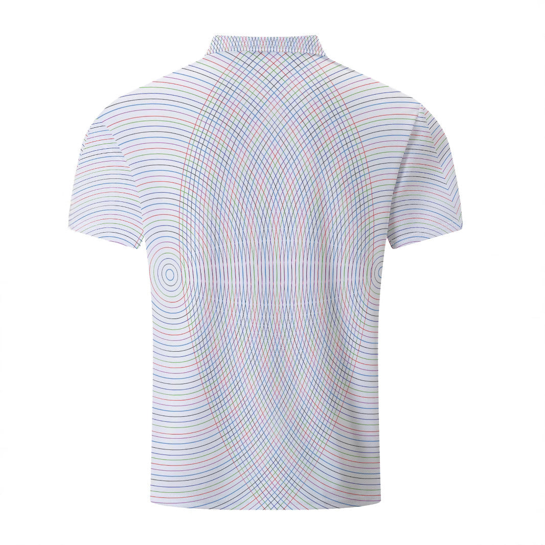 Herren Poloshirt mit modernem Grafikdesign und funktionalem Schnitt Echoarchiv