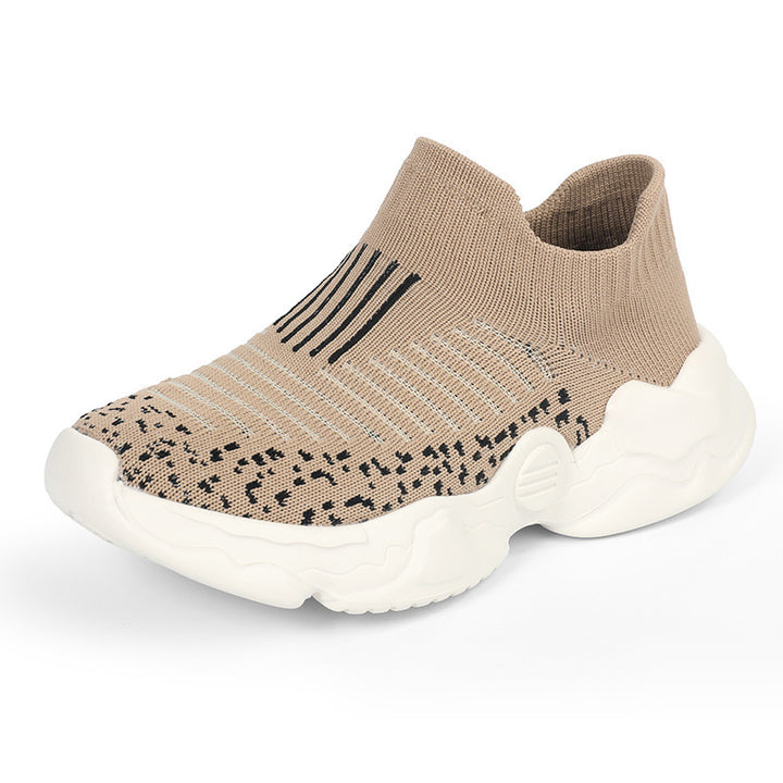 Damen nan atmungsaktiver Strick-Sneaker mit sockenähnlichem Schaft und dämpfender Plateau-Sohle Echo Archiv