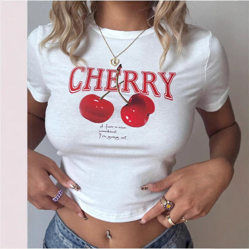 Damen Crop-T-Shirt mit künstlerischem Blutdruck-Design Echo Archiv