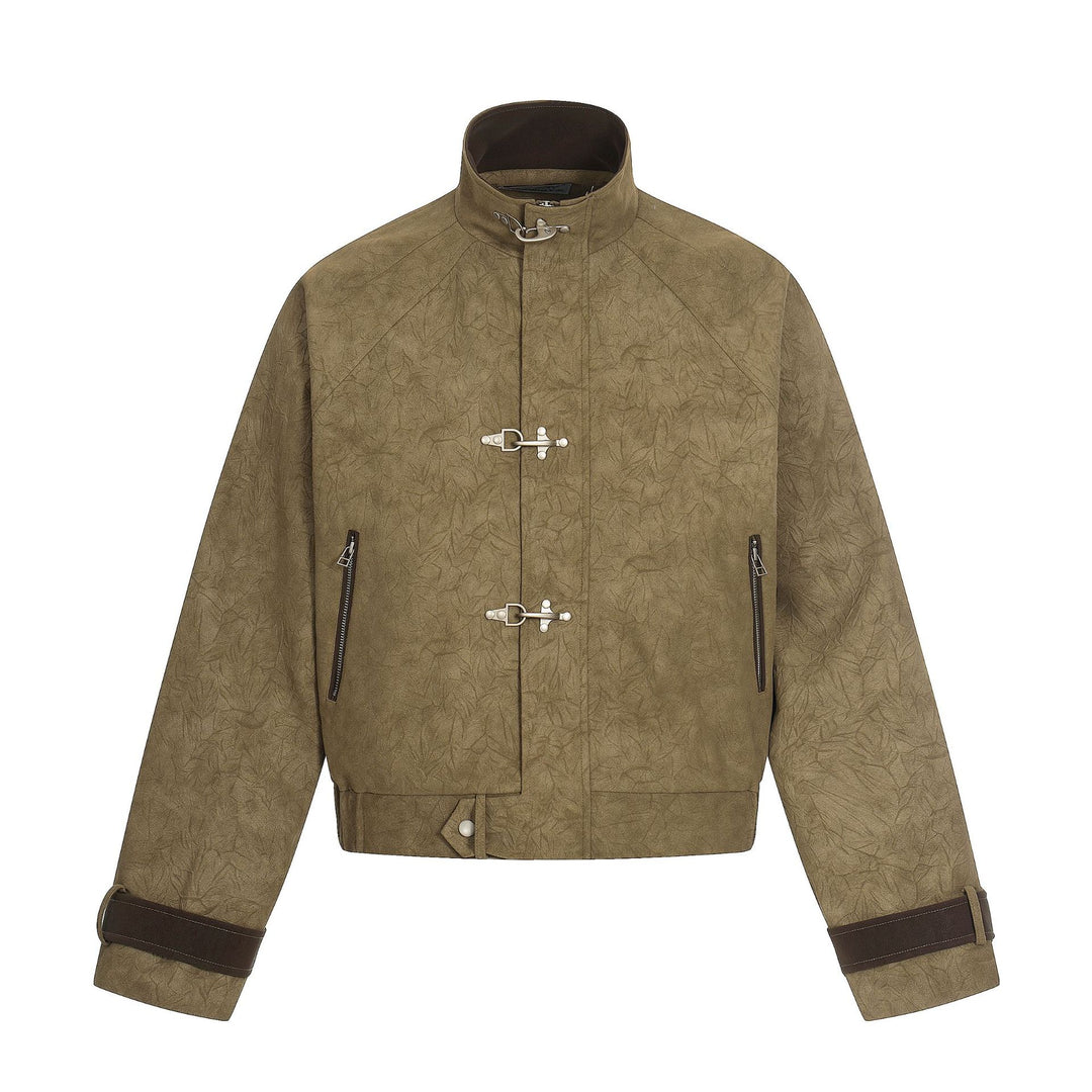 Unisex Kurz geschnittener Boxy‑Blouson mit Knebelverschlüssen und verstellbaren Manschetten Echoarchiv