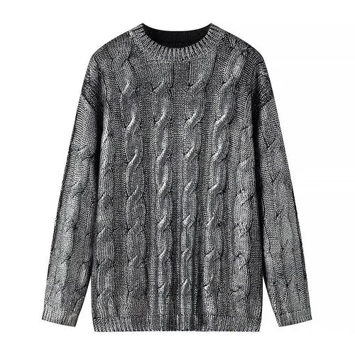 Damen Oversize-Zopfstrickpullover mit Rundhals Echo Archiv